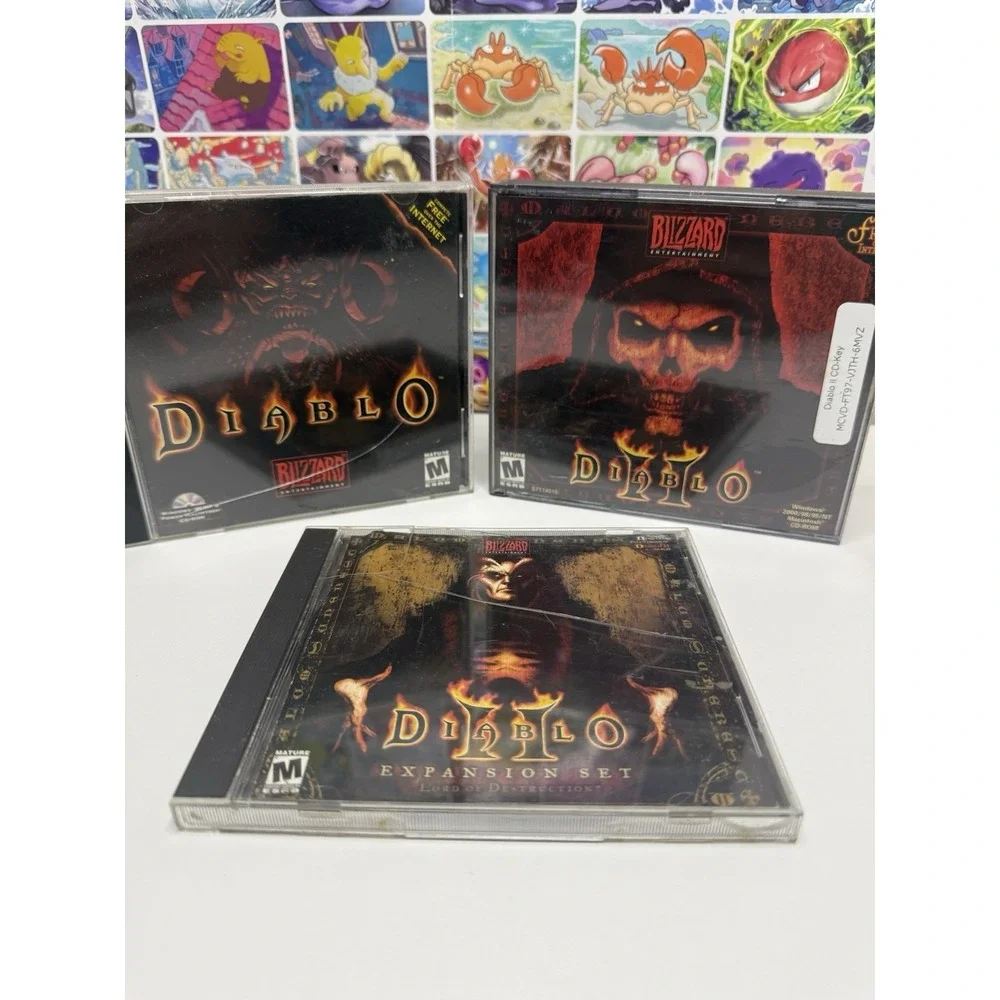 Diablo PC Game Lot Diablo I Diablo II Lord of Destruction‎ Expansion
